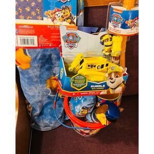 Paw patrol Easter adorable bundle 40 50 preschool throw sand Pail, bat and ball,